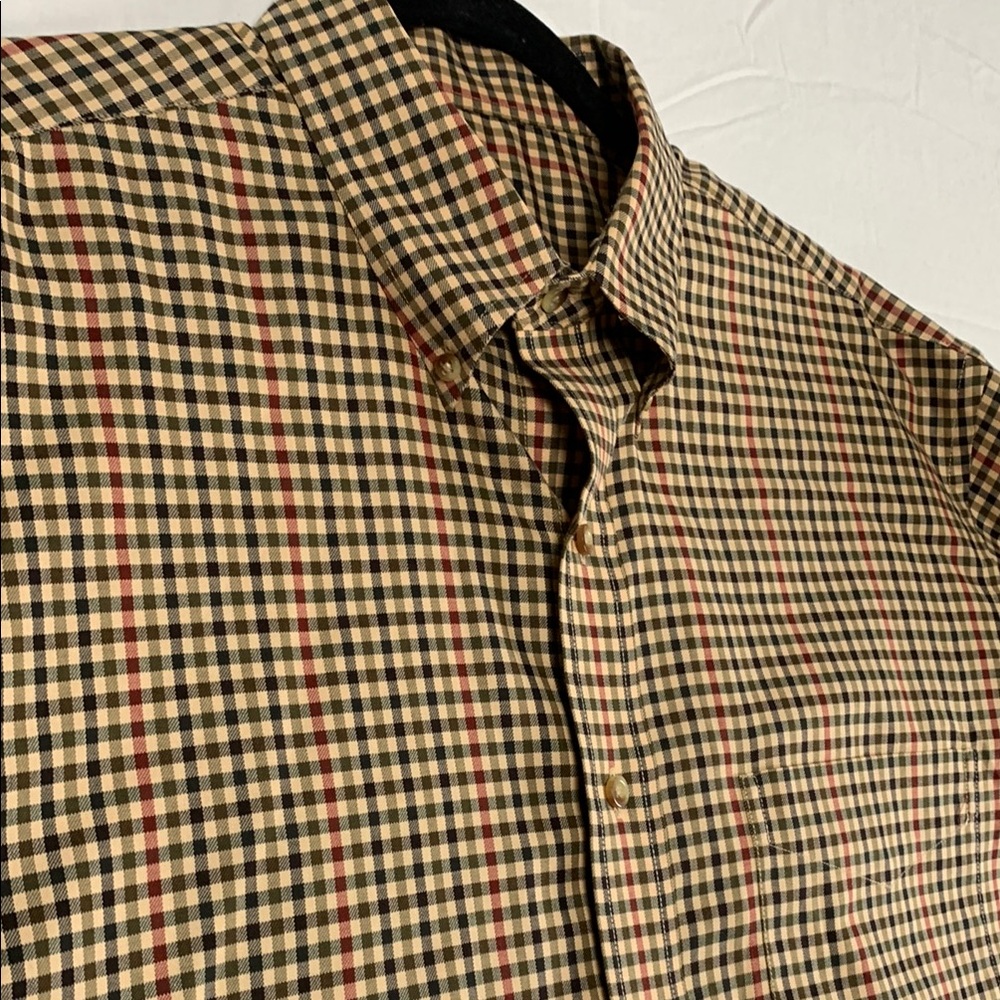 JOS A BANK | LARGE MEN GINGHAM BUTTON DOWN LONG SLEEVE | TRAVELER'S COLLECTION